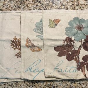 Floral and Butterfly throw pillow covers
